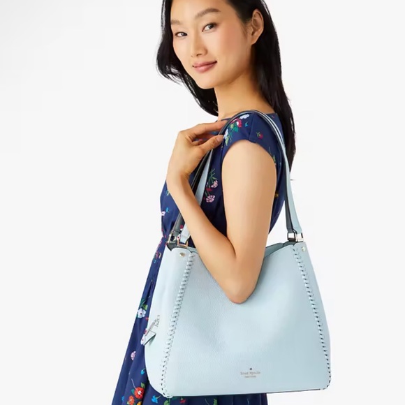 Kate Spade triple compartment shoulder bag in dewy blue. Brand new with tags - Picture 3 of 13